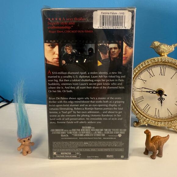 Femme Fatale VHS (2002) Rebecca Romijn Antonio Banderas – Tested Works - Picture 3 of 4